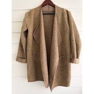 Shawl Front Cardigan Flowy Elevated Effortless Drapey Weekend Neutral Capsule